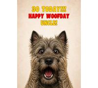 Uncle 30th Birthday Card (Funny Surprised Cairn Terrier Dog)