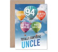 Uncle 94th Birthday Card, Most Amazing Hot Air Balloon