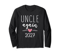 Uncle Again Est 2027 Uncle Second Pregnancy Announcement Long Sleeve T-Shirt
