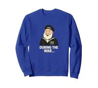 Uncle Albert-Inspired “During The War” Quote Design Sweatshirt, Adult Unisex, Royal Blue, Small
