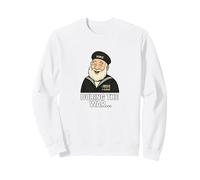Uncle Albert-Inspired “During The War” Quote Design Sweatshirt, Adult Unisex, White, X-Large