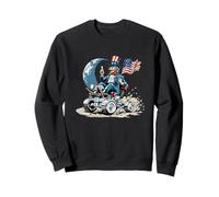 Uncle America on Moon with Vehicle and Earth Sweatshirt