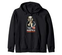 Uncle American Sam, I Want You Passive & Compliant Politics Zip Hoodie