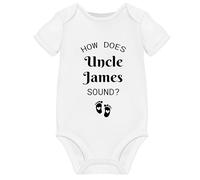 Uncle Baby Announcement Ideas Onesie Gift Surprise Pregnancy Reveal Coming Soon Due 2025 2026 Vest Babygrow Personalised Baby Grows For Brother