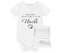 Uncle Baby Announcement Ideas Onesie Gift Surprise Pregnancy Reveal Coming Soon Due 2025 Vest Personalised Babygrow Onesie With Box