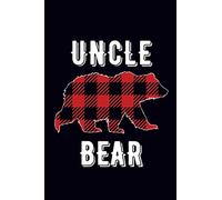 Uncle Bear: Red and Black Buffalo Plaid Bear Notebook Blank Lined Journal