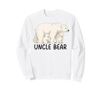 Uncle Bear With Two Cubs Siblings Polar Bear Family Sweatshirt