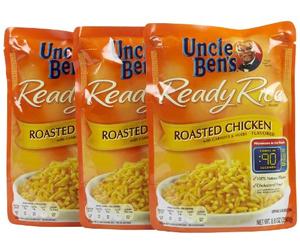 Uncle Ben's Roasted Chicken Ready Rice Pouch, 8.8 oz, 3 pk