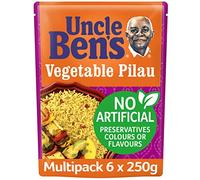 Uncle Bens Vegetable Pilau Microwave Rice, Bulk Multipack 6 x 250 g pouches