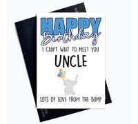 Uncle Birthday Card from The Bump Uncle Can't Wait to Meet You Cards Bro PC1004
