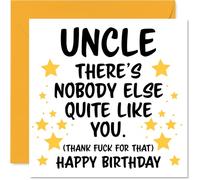 Uncle Birthday Card - Nobody Else Quite Like You - Happy Birthday Card for Uncle from Nephew Niece, 145mm rude funny Bday Greeting Cards