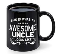 Uncle Birthday Christmas Mug 11Oz - "This is What an Awesome Uncle Looks Like" Drinking Cup, Gift from Niece Nephew