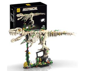 UNCLE BRICK Dinosaur Fossil Building Kit T-Rex Dinosaur Fossil Kit with Power Function Legs STEM Dinosaur Building Set for Adults and Boys Ages 8-14 Educational Gift Display Model Home or Office