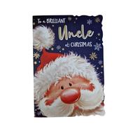 UNCLE CHRISTMAS CARD, BEAUTIFUL QUALITY CARD, card size is 14x20cm.