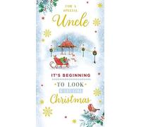 Uncle Christmas Card It's Beginning To Look A Lot Like Christmas 9" x 5"