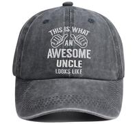Uncle Gifts from Niece or Nephew, Uncle Hats for Men, Father’s Day Birthday Gift, Adjustable Embroidered Cotton World's Greatest Dad Ball Caps, This is What an Awesome Uncle Looks Like Baseball Cap