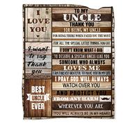 Uncle Gifts from Niece, Uncle Blanket 80''x60'', Best Uncles Gifts, Christmas Birthday Gift for Uncles Blanket Soft Flannel Throw Blankets from Niece and Nephew Fathers Day