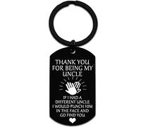 Uncle gifts Funny Keyring Gift for Uncle from Nephew Niece Key ring Uncles Gifts For Birthday Christmas Thanksgiving Thank You Fathers Day Gift keychain