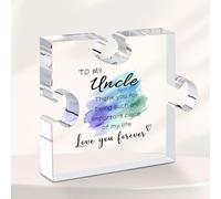 Uncle Gifts Uncle Plaque 4x4" Father's Day Gifts for Uncle Uncle Acrylic Plaques Presents Uncle Birthday Gifts
