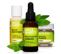 Uncle Harry's Natural Remineralization Kit with Whitening - Strengthen Weak Enamel & Brighten Smile - 3-Product Kit 10281