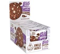 Uncle Jack’s BIG Protein Cookie 12 x 100g - High Protein Soft-Baked Cookie - 16g Protein - Delicious On-the-Go Snack | Double Chocolate