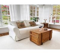 Uncle Joe´s Vintage Solid Wood Coffee Trunk Table With Storage Grey