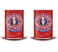 Uncle Joe's | Mint Balls | 120g Tin | Traditional Mint Balls made using the same recipe from 1898 | Natural Ingredients | Free From Artificial Colors and Flavours (Pack of 2)