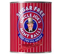 Uncle Joe's | Sugar Free Mint Balls | 120g Tin | Traditional Mint Balls made using the same recipe from 1898 | Natural Ingredients | Free From Artificial Colors | Guilt-Free Treat