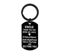 Uncle Keyring Christmas Birthday Gifts for Uncle Thank You for Being My Uncle Keyring Thanksgiving Day Father’s Day Gift Uncle Gifts from Niece or Nephew
