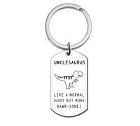 Uncle Keyring from Niece Nephew Uncle Dinosaur Keyring Adult Uncle Keychain Christmas Presents for Uncle Presents from Niece Nephew Funny Keyrings Uncle Birthday Presents Uncle Key Ring Thanksgiving