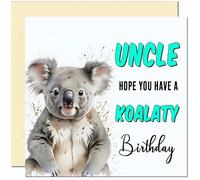 Uncle Koala Birthday Card for Men women - Funny Pun Birthday Cards for Uncle