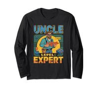 Uncle Level Expert Gaming Funny Joystick Nerd Humor Long Sleeve T-Shirt