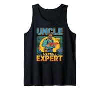 Uncle Level Expert Gaming Funny Joystick Nerd Humor Tank Top