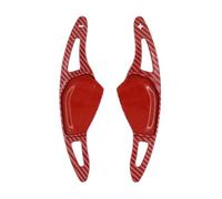 UNCLE LIAO 2 PCS Car Shift Paddle Blade for Skoda Octavia Mk4 NX 2020-2024 Car Shift Paddle Steering Wheel Shifter Car Interior.,B-Red Carbon