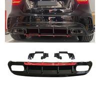 UNCLE LIAO Car Rear Bumper Diffuser Spoiler for Mercedes-Benz A-Class W176 A200 A180 A45 AMG 2013-2016 2017 2018,Lip Diffuser Lower Rear Spoilers Bumper Anti-Crash Protector Body Kit.