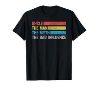 Uncle Man Myth Bad Influence I Vintage Uncle Family T-Shirt