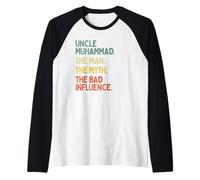 Uncle Muhammad Quote The Man The Myth The Bad Influence Raglan Baseball Tee
