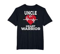 Uncle of A Heart Warrior CHD Awareness Congenital Defect T-Shirt, Men's Big and Tall, Black, 4X Tall