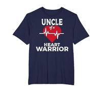 Uncle of A Heart Warrior CHD Awareness Congenital Defect T-Shirt, Men's Big and Tall, Navy Blue, 3X Tall