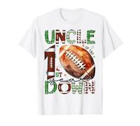 Uncle of The 1st Birthday Boy Football Touchdown T-Shirt