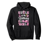 Uncle Of The Birthday Cow Girl Western Cowgirl 1St Birthday Pullover Hoodie