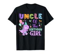 Uncle Of The Birthday Girl Dinosaur Saurus Rex Party T-Shirt