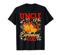 Uncle of The Birthday Girl Happy Thanksgiving Bday Party T-Shirt