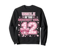 Uncle of the Birthday Girl Pink “12” Heart Bow Coquette Bow Sweatshirt