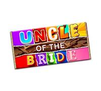 Uncle of the Bride Chocolate Bar Wrapper Novelty Gift present for Wedding Marriage New year (#1389) (without chocolate bar)