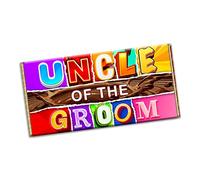 Uncle of the Groom Chocolate Bar Wrapper Novelty Gift present for Wedding Marriage New year (#1397) (without chocolate bar)