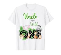 Uncle of The Wild One | Zoo's Happy Birthday Jungle Animal T-Shirt