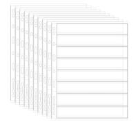 Uncle Paul 10 Sheets Postage Stamp Collecting Inserts, 80 Pockets Clear Stamp Album Pages 197 x 29MM Grid, Single-sided 9 Hole Standard Stamp Collection Binder Sleeves for Collectors IS02S810