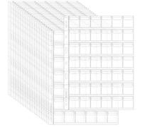 Uncle Paul 1050-Pocket Coin Collection Binder Sheets - 25 Sheets, 42 Grids/Page Acid-Free PVC, Perfect for UK 1 Pence, Euro 1 Cent, US Penny CS0302542