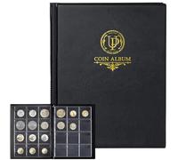 Uncle Paul 120 Pockets Coin Album 45x43mm Grid Collecting Book 10 Pages